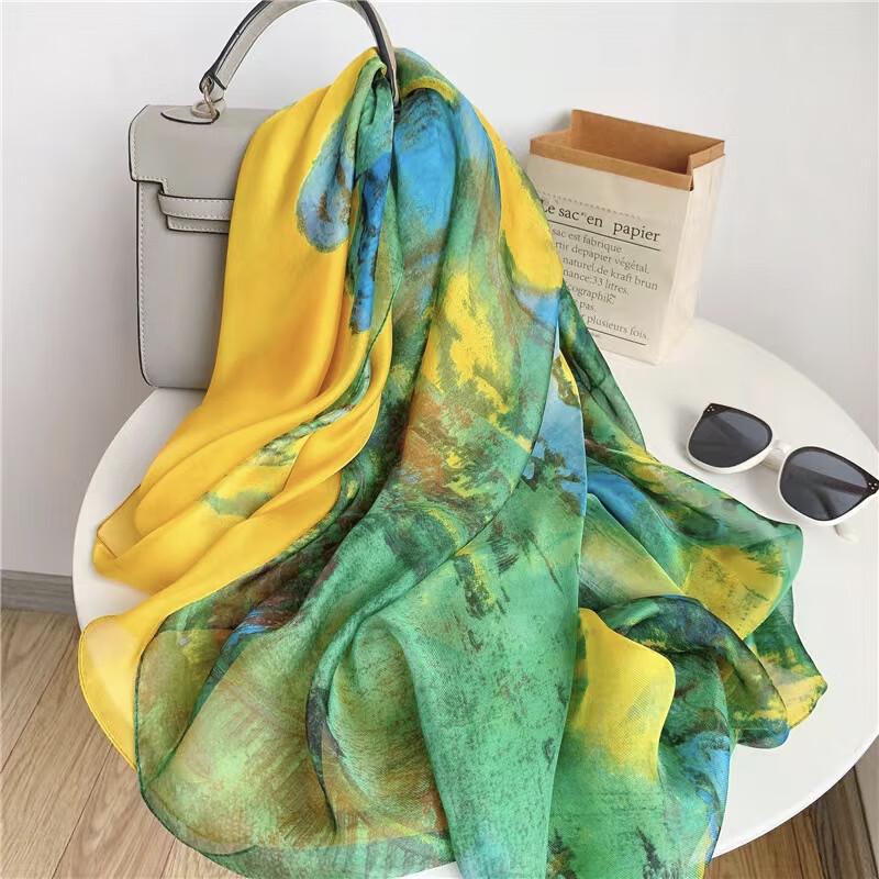 SIYUTANG A Thousand Li of Rivers and Mountains Embossed Silk Scarf Set