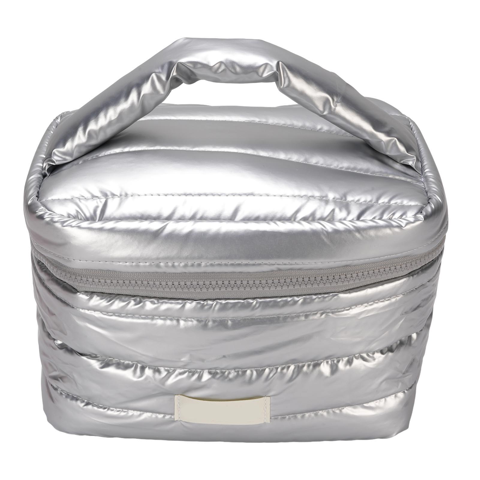 

Косметичка 6 л большой вместимости, ручная, дорожный органайзер для макияжа для улицы Silver