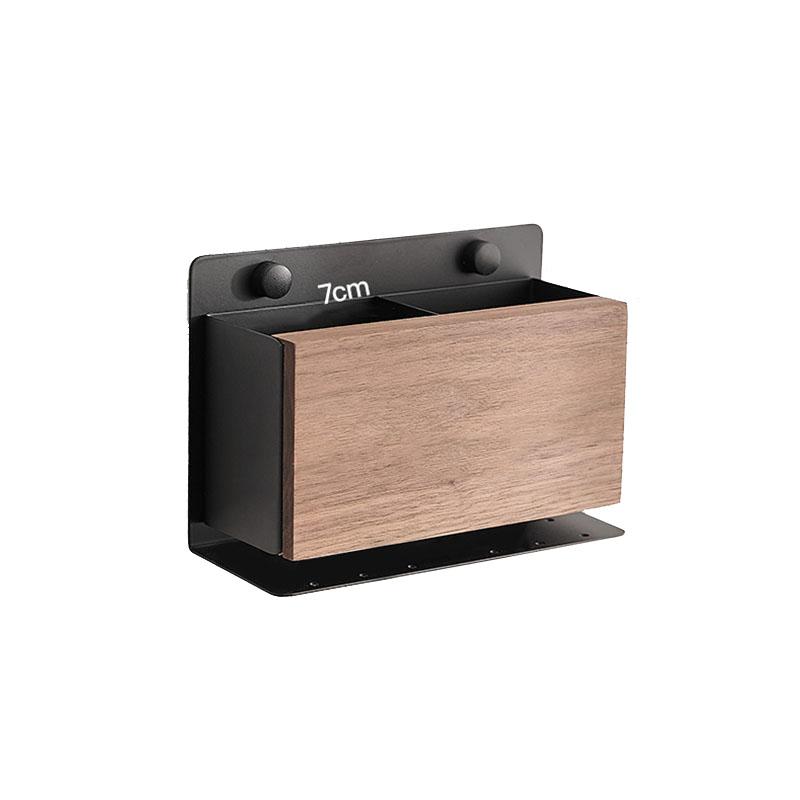 Walnut Bathroom Storage Rack Black/White Wall-mounted Makeup Brush Storage Box Toilet Wash Gargle Comb Shelf Razor Rack