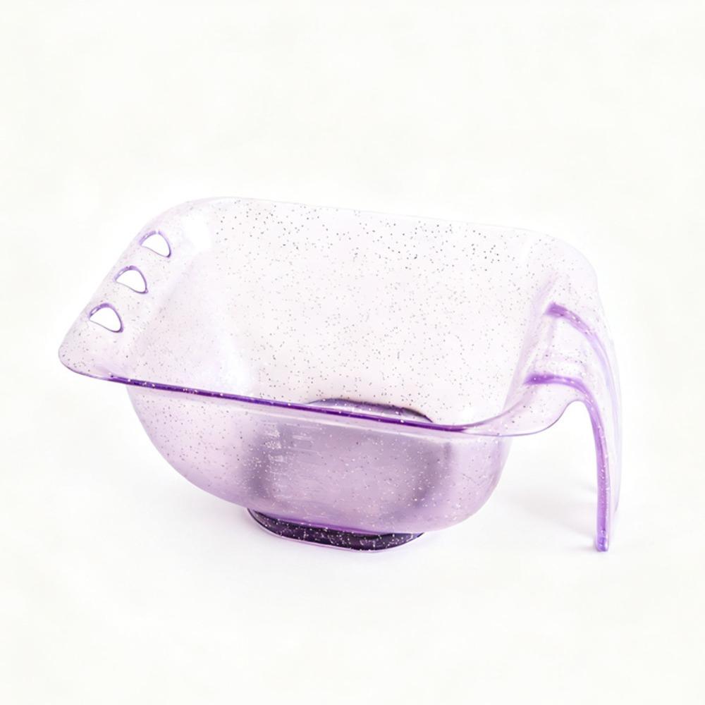 

Glitter Color Hair Coloring Bowl Easy To Clean with Scale Hair Dye Mixing Bowl Reusable Large Capacity Hair Dye Bowl фіолетовий