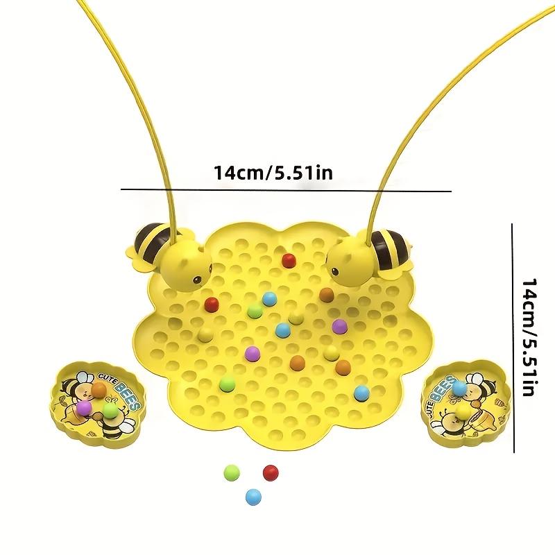 Magnetic Bee and Sugar Bean Picking Toy,Parent-Child Interactive Learning Game,Includes Bees,Ladybugs,and Colorful Beads,Educational Magnetic Activity