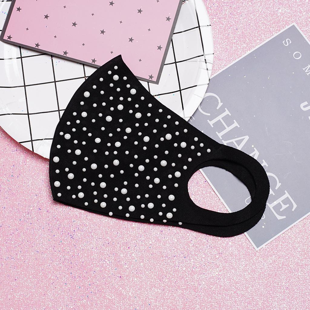 Fashion Women Men Shiny Diamond Reusable Breathable Safe Mask
