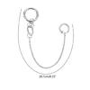 Metal Fake Earrings Lip Ring with Long Chains Non-Piercings Earring Ear Clip