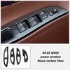 Center Console Panel Black Carbon Fiber Cover Trim Direct Fit Interior Decor Accessories for Infiniti QX50,2015 Left Hand Drive