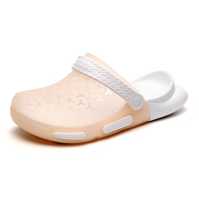 

Летние полые хрустальные сандалии дышащая мягкая подошва милые туфли с сумкой на голову модные повседневные дорожные пляжные туфли 2398 40