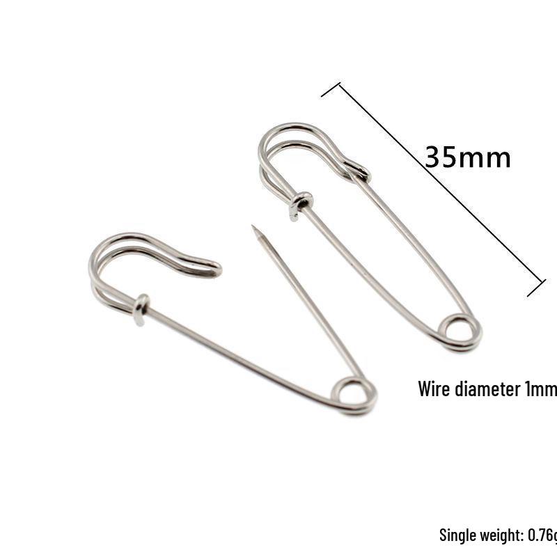 Large Stainless Steel Safety Pin Brooch for Scarves, Sweaters, and Shawls – DIY Clothing Accessory