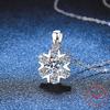 925Silver Collarbone Chain, Romantic Snowflake Necklace, Moissanite Necklace, Wedding and Birthday Gift, Fashionable, Elegant, Luxurious, Is the Best