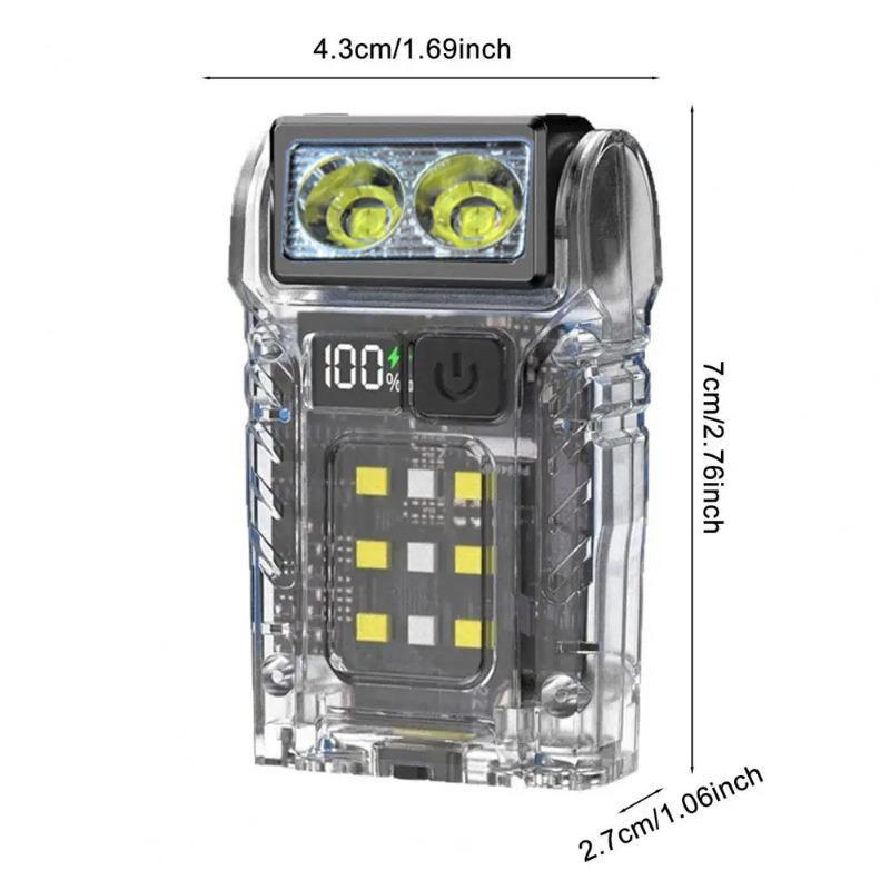 Nabíjateľné vreckové LED svietidlo Mini EDC svetlo Baterka Magnetické pracovné svetlo pre vonkajšie kempovanie Núdzové použitie a každodenné nosenie