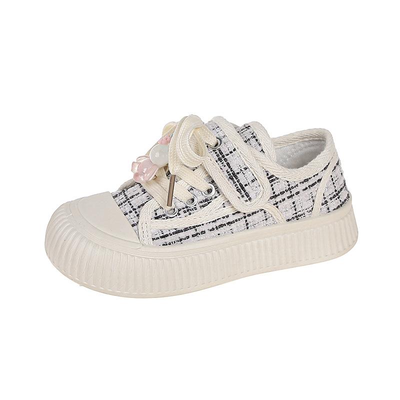 Spring Kids Canvas Shoe New Fashion Versatile Girl Shoe Breathable Simple Thick Soled Casual Shoes Retro Anti Slip Girl Sneakers