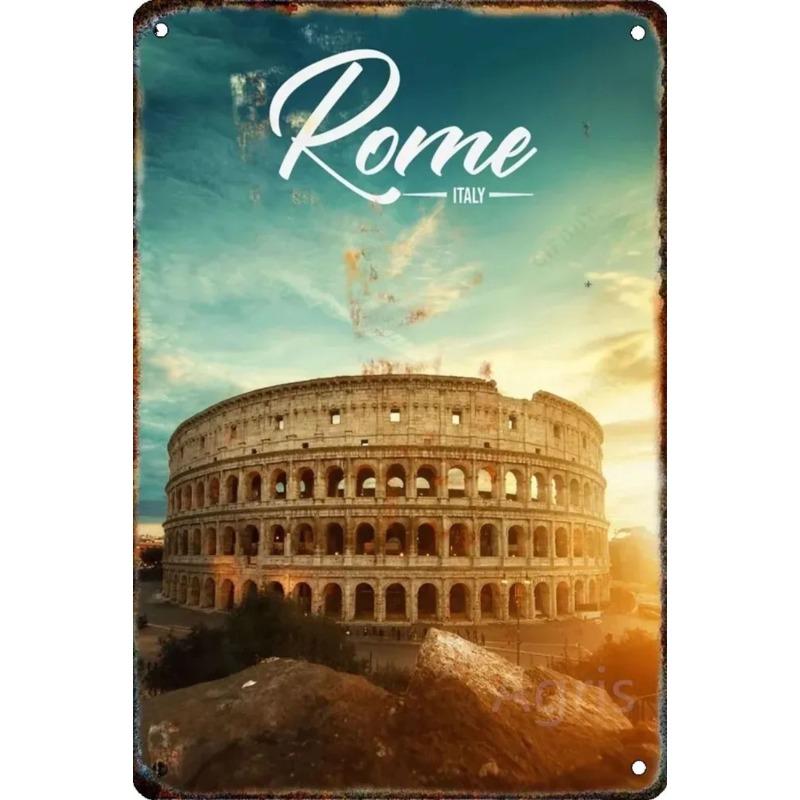 Metallschild New York Cityscape, Wandkunst zum Thema Reisen 20x30cm