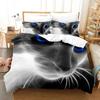 Anime Cute Artistic Cat Bedding Set Duvet Cover Bed Set Quilt Cover Pillowcase Comforter King Queen Size Boys Adult Bedding Set