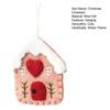 Christmas Tree Decorations Felt Ornament, Handmade Wool Santa Candy Cane House Winter Holiday Decor Snowman Hanging for Tree, Home Party Unique