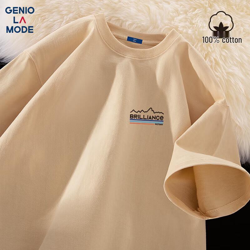 GENIOLAMODE Men s Pure Cotton Summer Print T-Shirt L