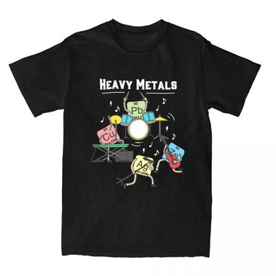 Heavy Metals Rock Chemistry TShirt Unisex Women ONeck Streetwear Vintage Harajuku Unisex Tees