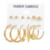IF ME Retro Butterfly Tassel Pearl Earrings Set Elegant Gold Earring Women Fashion Jewelry Accessories