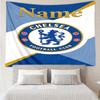 Custom Name Chelsea Football Club Print Tapestry, Backdrop, Easy Setup, Ideal for Bedroom, Office & Living Room, with Aesthetic Wall Hanging Decor.