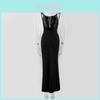 Sexy V Neck Backless Slip Dress For Women With Spliced Milk Silk Fabric Spring