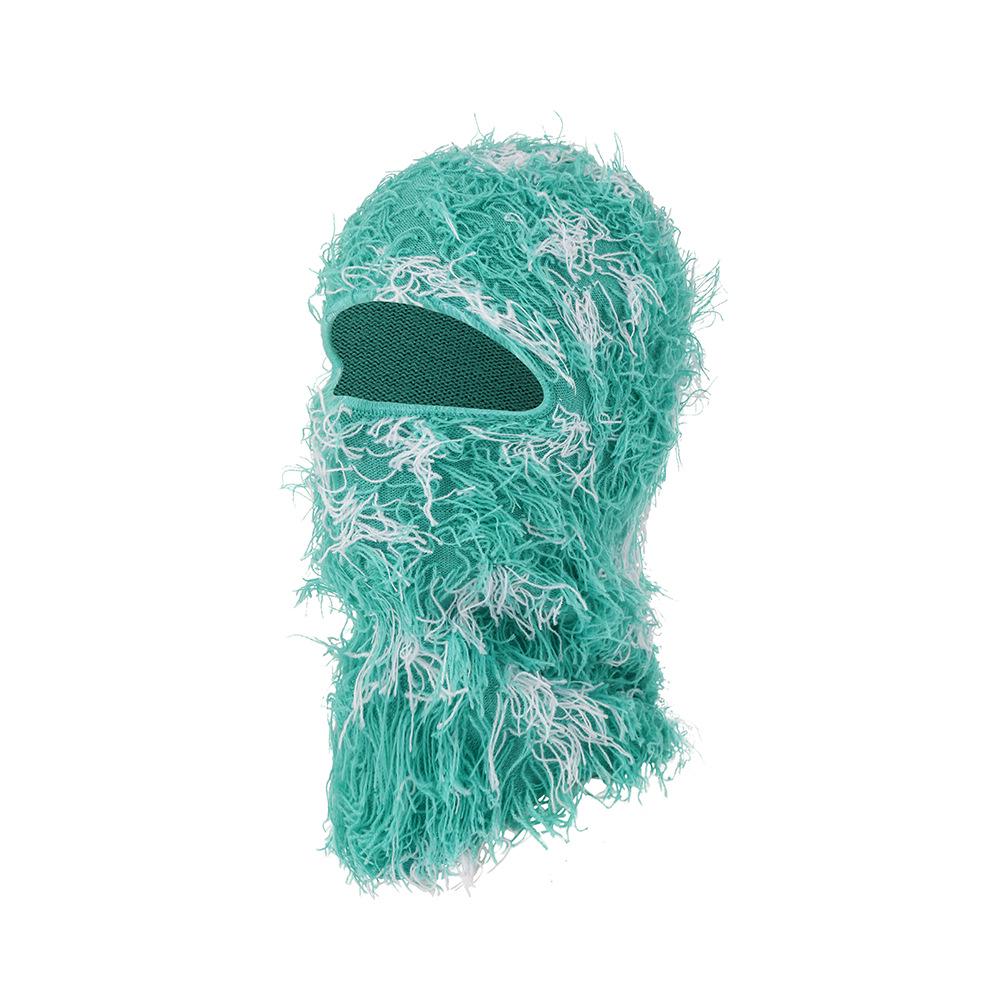 Single-Hole Knitted Prank Mask: Acrylic Yarn Balaclava for Outdoor Warmth