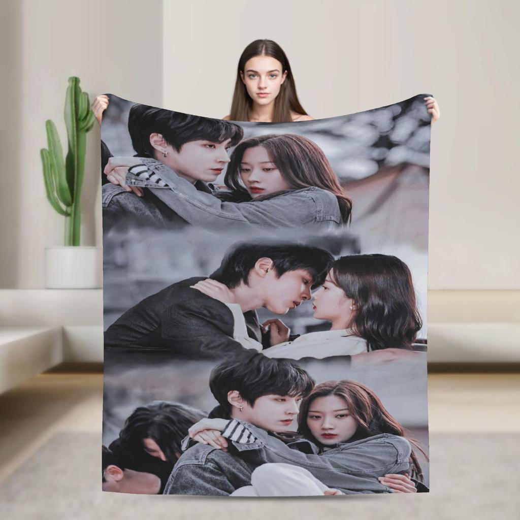 True Beauty Series Hwang in Youp Cha EunWoo Blankets Fleece  Super Soft Throw Blankets for Bedroom Sofa Bed Rug