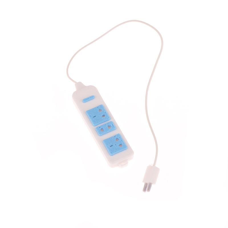 1Pc Haushaltsgeräte Zubehör 1/12 Puppenhaus Buchse Mit Kabel Modell Puppen Haus Dekoration Kid Pretend Spielen Spielzeug