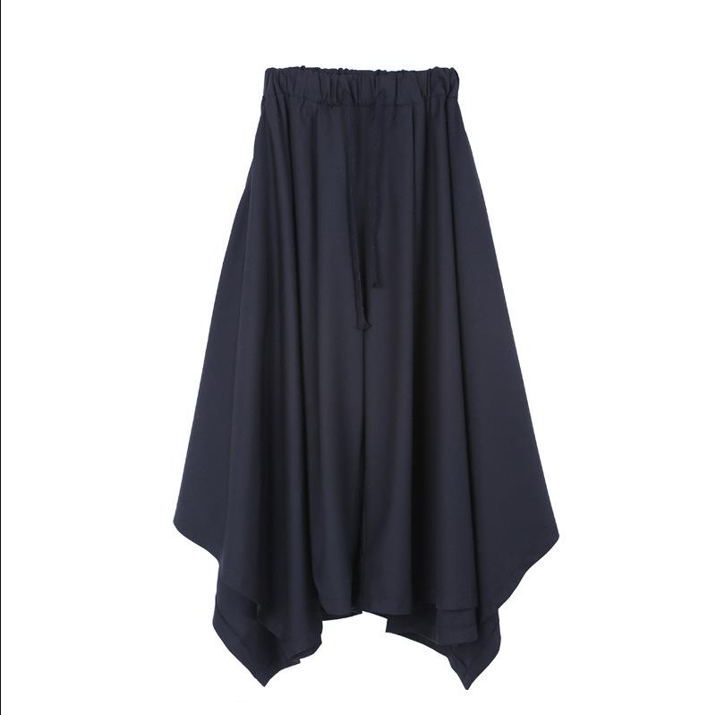 Yamamoto Wide-Leg Skirt Pants: Loose-Fit, Irregular Flare, Japanese-Inspired Casual Wear for Boys