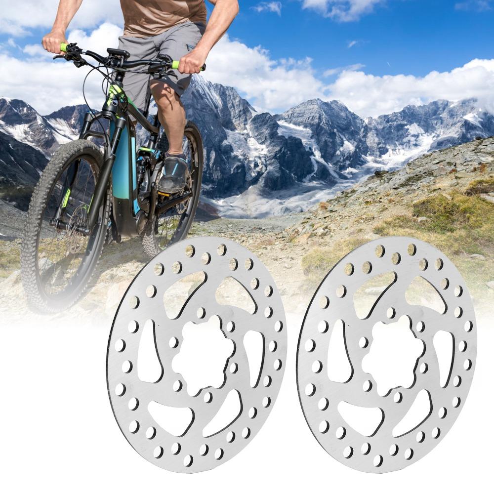 2PCS 6 Holes Bike Brake Disc Stainless Steel Mountain Bike Brake Disc  Brake Upgrade Part