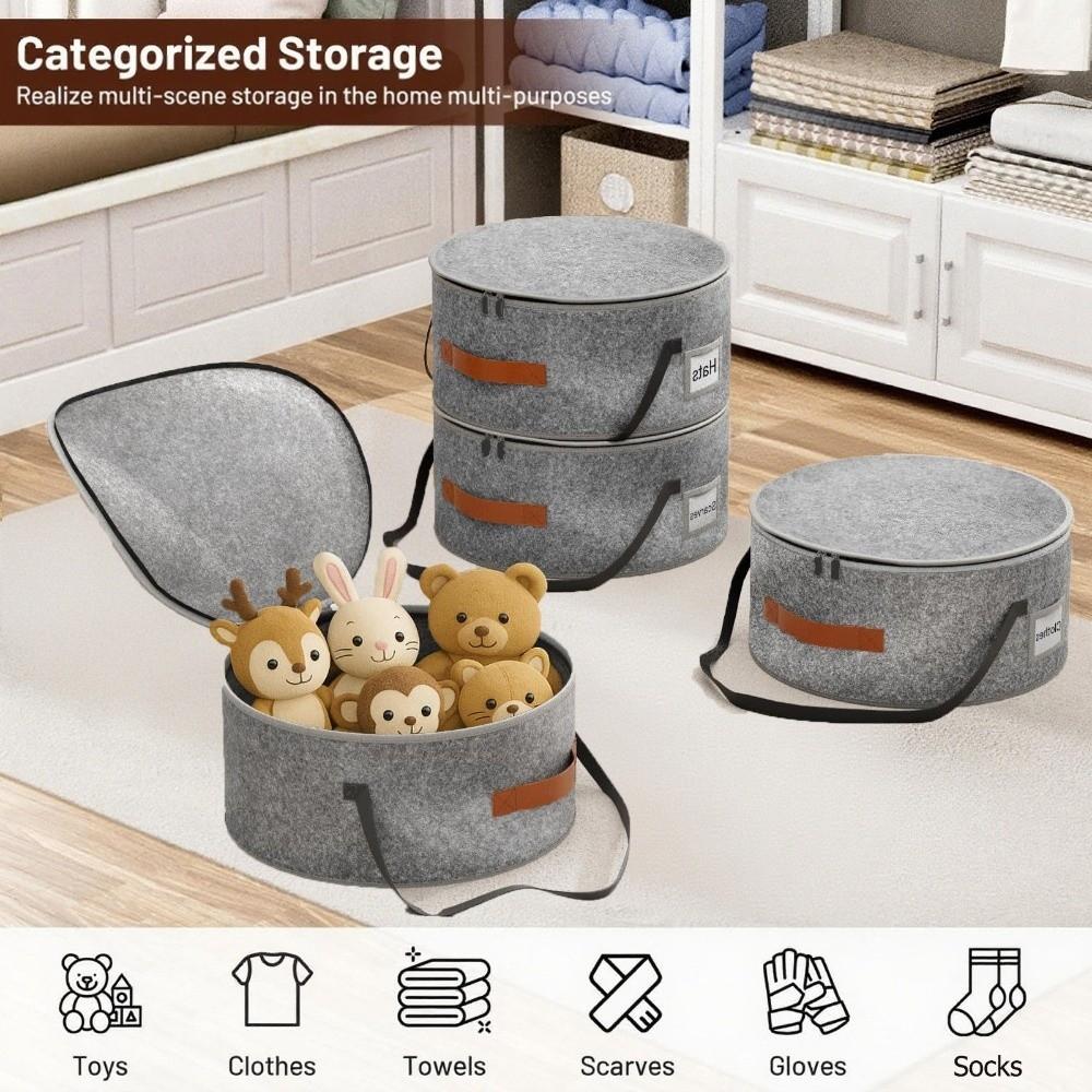 Felt Cloth Hat Box for Women Men Large Capacity Cowboy Hat Box New Wide Brim Hat Case for Travel