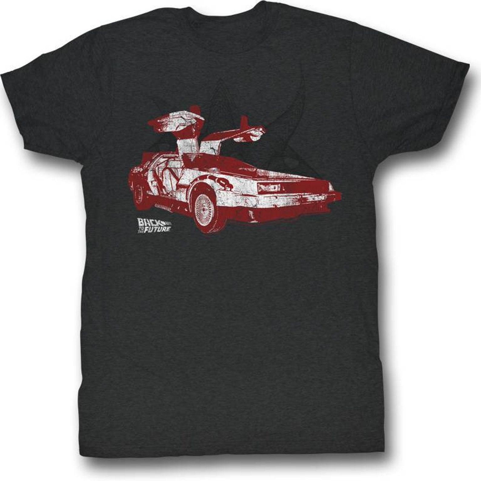 Back to the Future Doorrrs Black Heather Adult T-Shirt XL