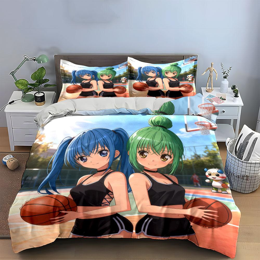 Basketball Sportswear Set Outdoors Soft Comfortable Duvet Cover Bedding Set Included 1*Duvet Cover & 2*Pillowcases, Gift
