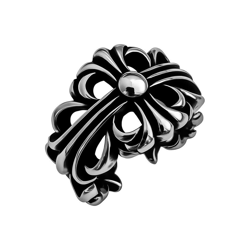 Cross-border Bramble Vine Woven Titanium Steel Ring - Hip Hop Style, Non-fading Niche Jewelry for Men