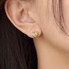 foxanry Love Heart Geometric Earrings For Women Simple Elegant Prevent Allergy Wedding Bride Jewelry Accessories Gifts