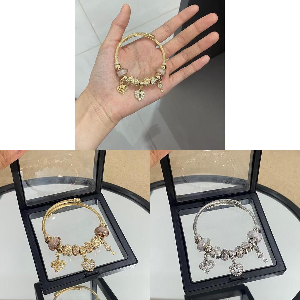 Bracelet With Heart Pendant For Women Stainless Steel Adjustable Heartshaped Jewelry Summer