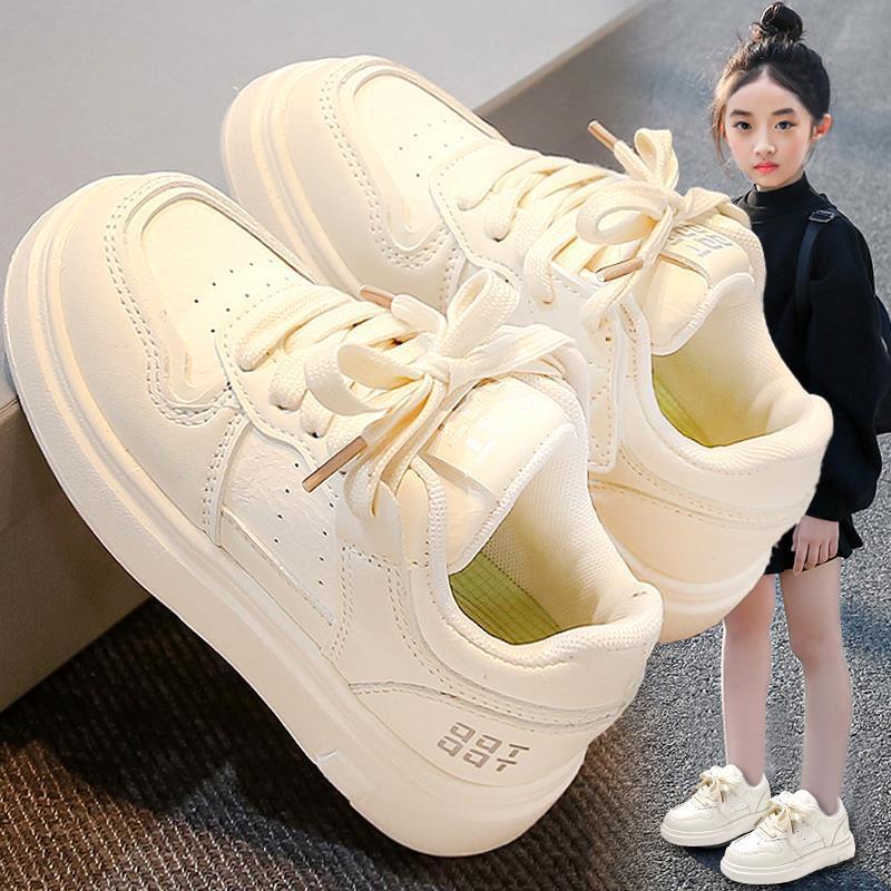 26-41Girls' Sneakers, New Spring and Autumn Children's Sports White Shoes for Older Girls and Students, Trendy