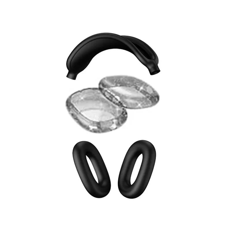 3 In 1 Clear Soft TPU Silicone Skin Protector Ear Cups Case for Airpods Max Airpodmax Anti Scratch Headphones Cover Accessories