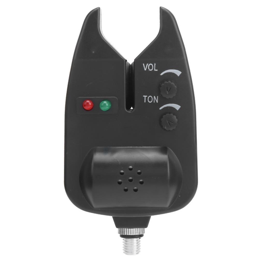 Adjustable Bite Alarm Sound Light Alert Fishing Pole Alarm Portable Fishing Alarm  Night Fishing чёрный