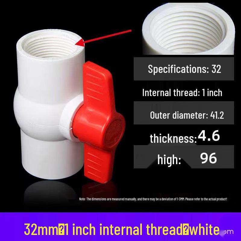 PVC Ball Valve Switch for Water Pipes (Sizes: 20-110mm)