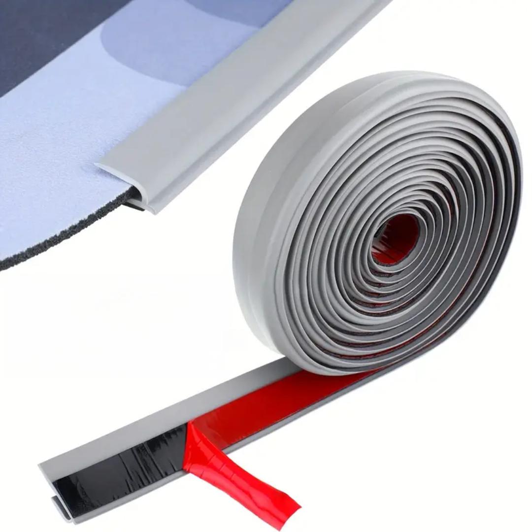 

1PC 118.11inch Flooring Transition Strips, Rubber Rug Gripper Tape Carpet Edge Trim Strip сірий колір