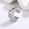 BF CLUB 925 Sterling Rings for Women Fashion Geometric Handmade Irregular Dots Layered Ring Party Christmas Gift