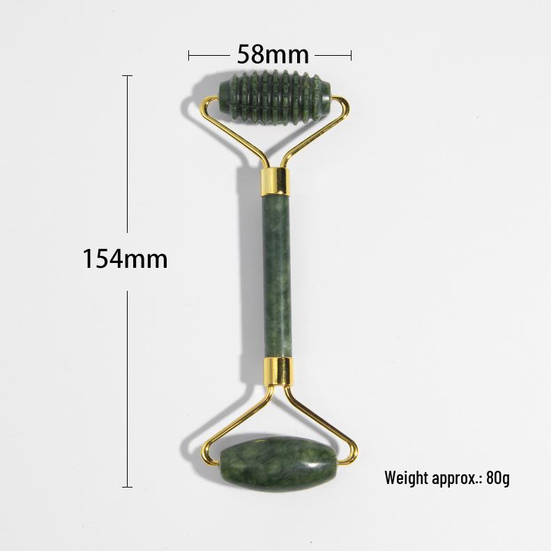 Jade Massager Set: Jade Roller, Prickly Facial Massager & Gua Sha Board