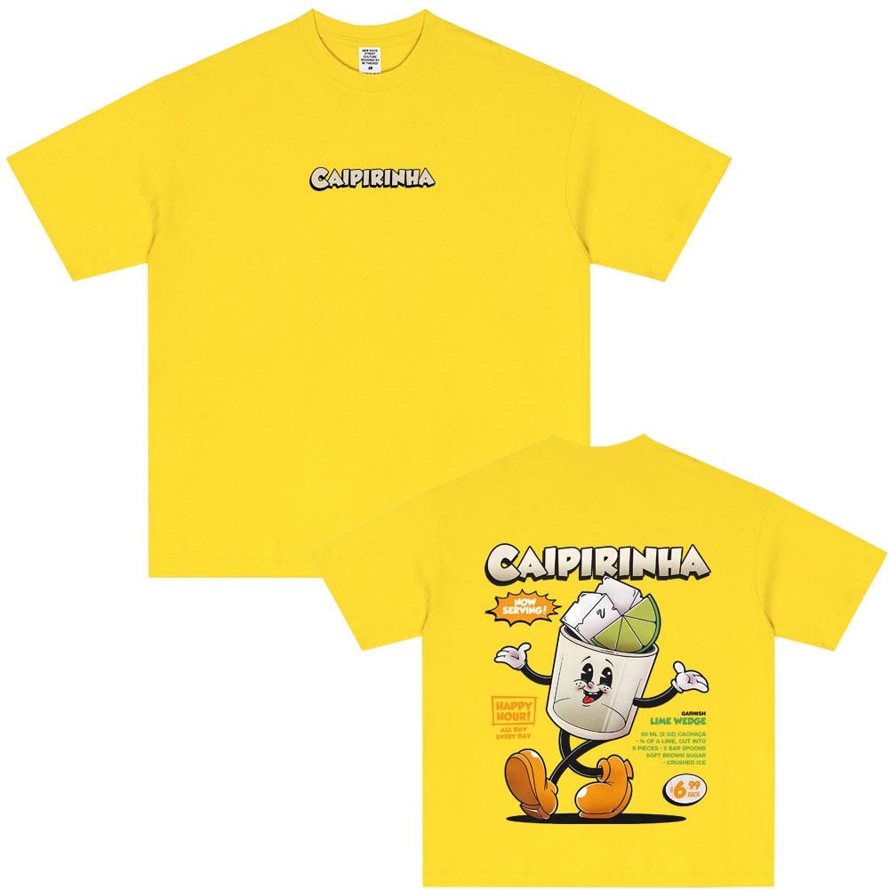 Caipirinha Cocktail Funny Meme T-shirt Men Women Clothing Art Aesthetic Short Sleeve T Shirt Male Casual Cotton Vintage T-shirts