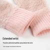 Plüsch Verdickte Fingerlose Handschuhe: Warm, Winddicht, Touchscreen-fähig mit japanisch inspiriertem Design