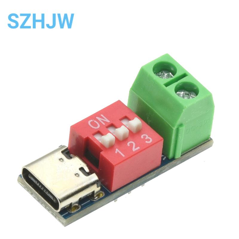 

1/5/10pcs Type-C PD QC Trigger 5V~20V Dial Code Adjustment DC Voltage Power Module Dial Adjustment Voltage Fast Charging Decoy