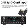 110V 220V 3000W Support FM USB SD Cards 7 Channel bluetooth Audio Power Amplifier AV Amp Speaker with Remote Control