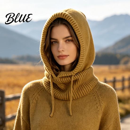 Full Coverage Headgear for Outdoor Sports Winter Balaclava Hat Men And Women Windproof Fashionable Knit Hood Autumn Knitted Hooded Neckerchief,