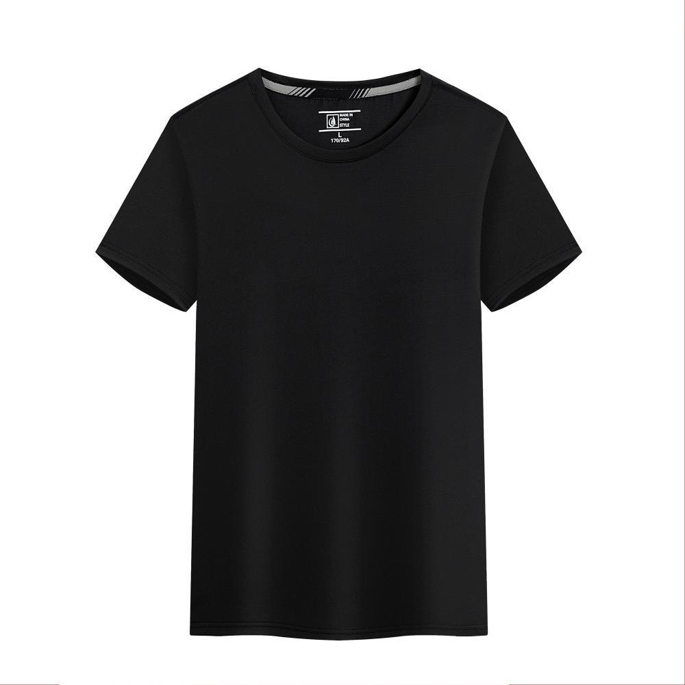 Ice Silk Quick-Dry Round Neck Sports T-Shirt for Outdoor, Tennis, Running, Auto Repair, and Advertising with Short Sleeves and Logo Print