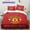 Man Utd Bedding Quilt Set Quilt Cover Pillowcase Home Decoration Birthday Gift (1 * duvet cover + 2 * pillowcase, without core)