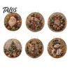 Outdoor Christmas Tree Decor Faux Pearl Art Kit, DIY Rhinestone Gem Painting Craft, Santa Festive Home Items Stocking Elk Pattern Hanging Suncatcher