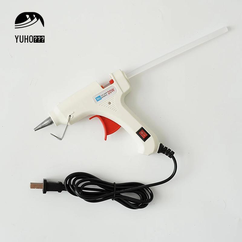 Yuhou Hot Melt Glue Gun with Sticks for DIY Flower Crafting - 20/25/40W