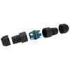 Kunststoff-Rundsteckverbinder 5-poliger Luftfahrtkabelstecker Drahtbuchse Wasserdicht M25-5P 9~12MM