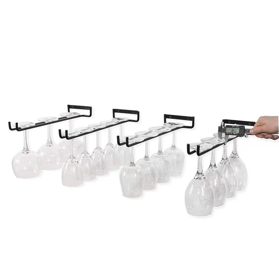 Red Wine Glass & Mug Hanging Rack Organizer for Kitchen and Home